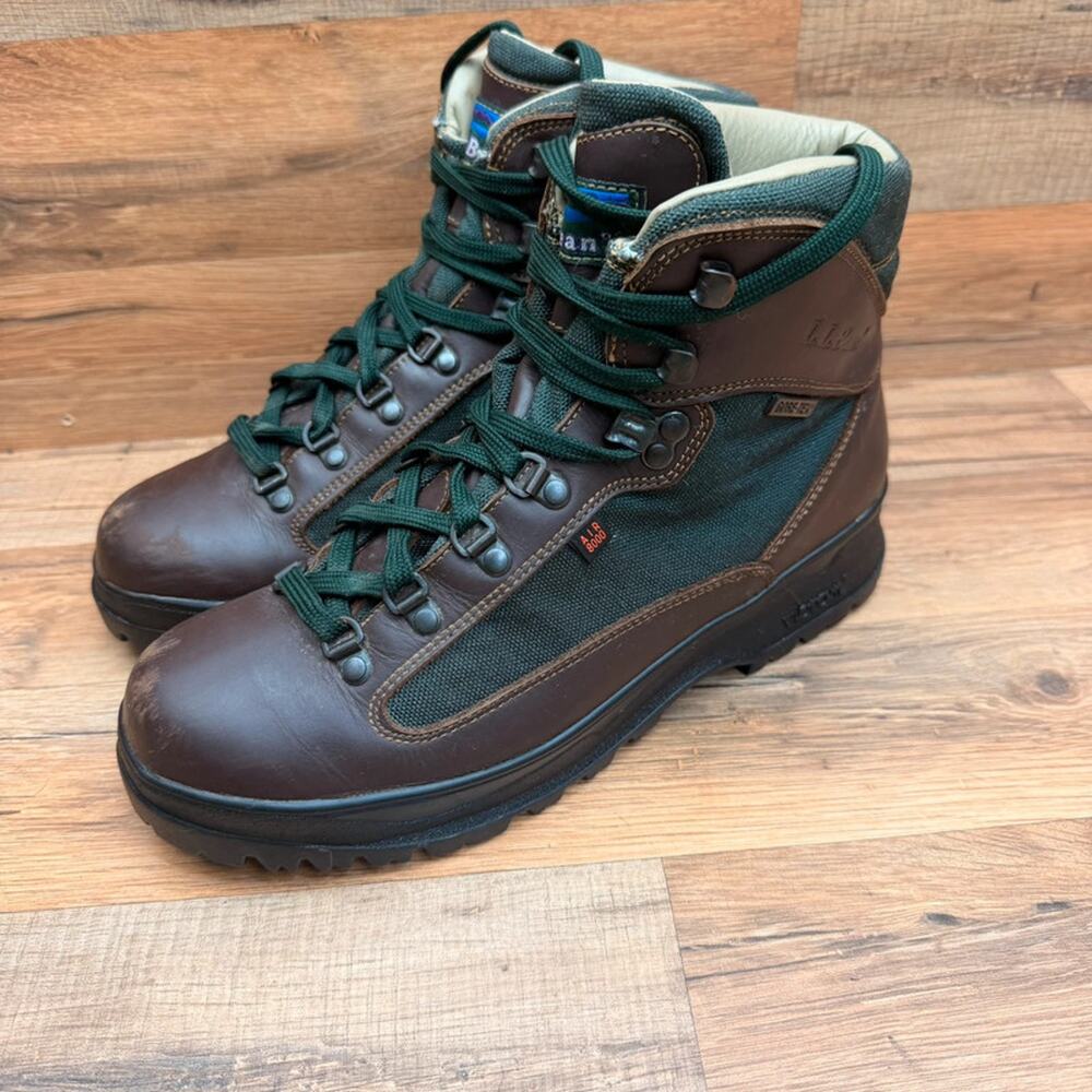 Vintage. LL Bean M8.5 L10 Cresta Air 8000 Brown Leather Goretex Hiking Boots
